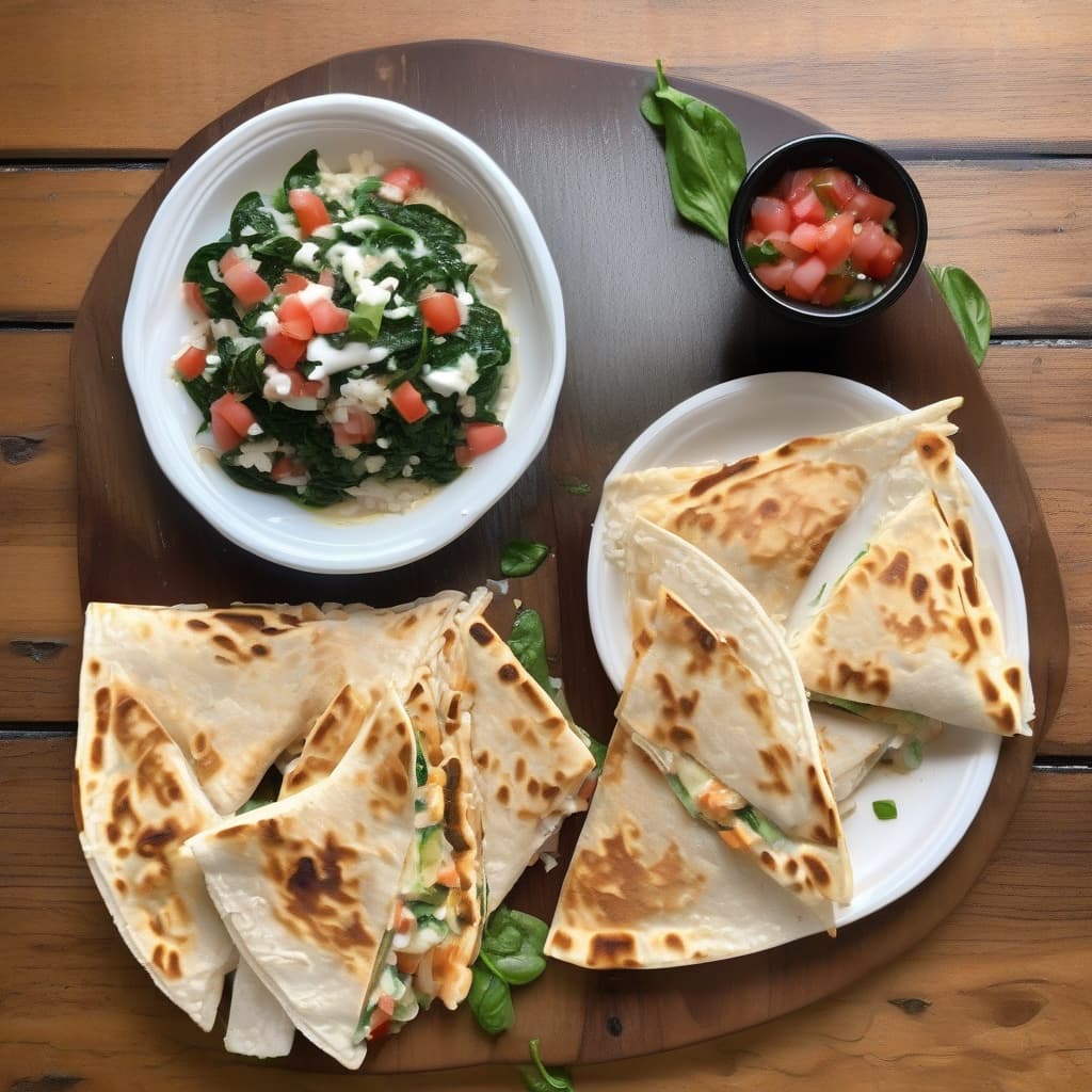 Chicken and Spinach Quesadillas
